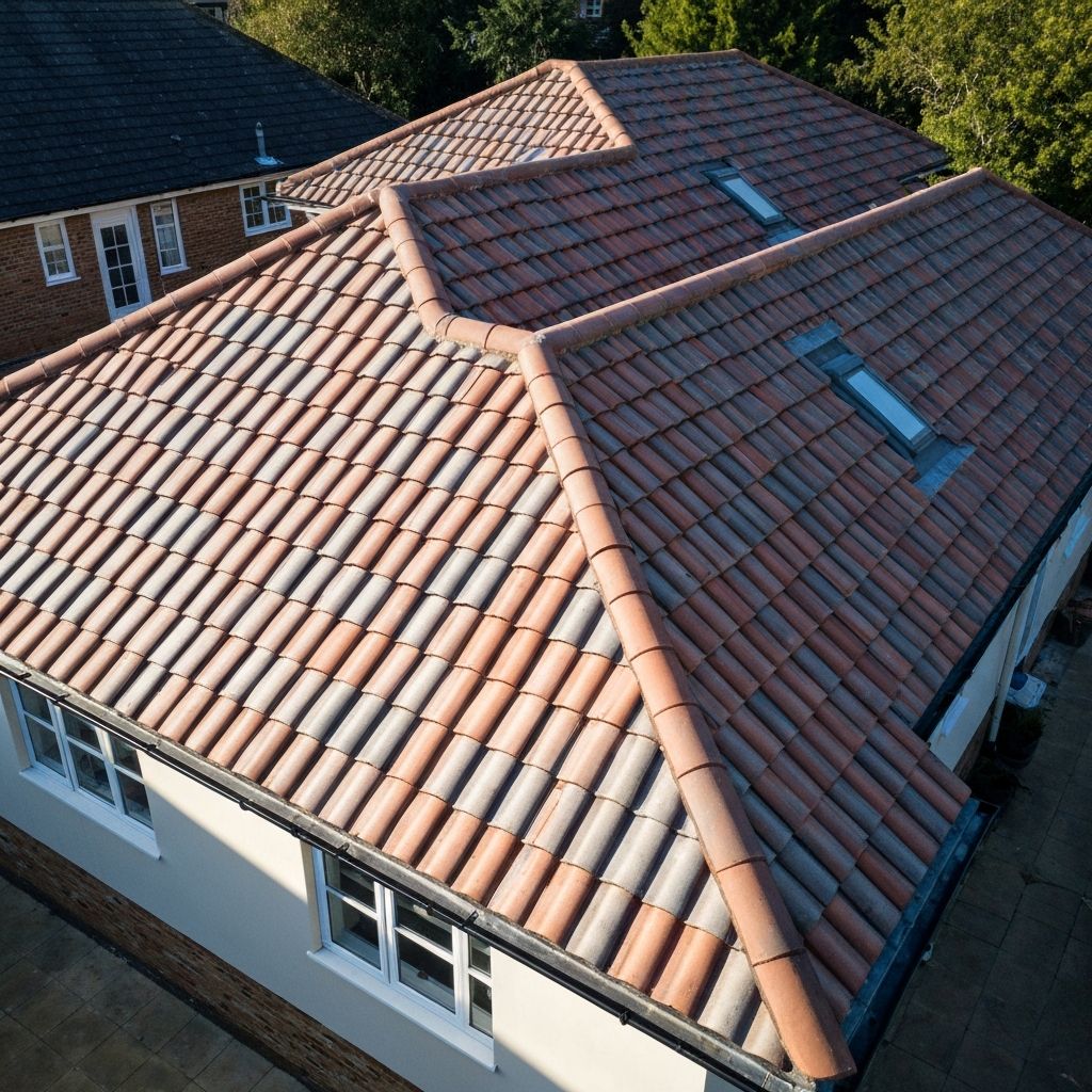 Complete new roof on detached house